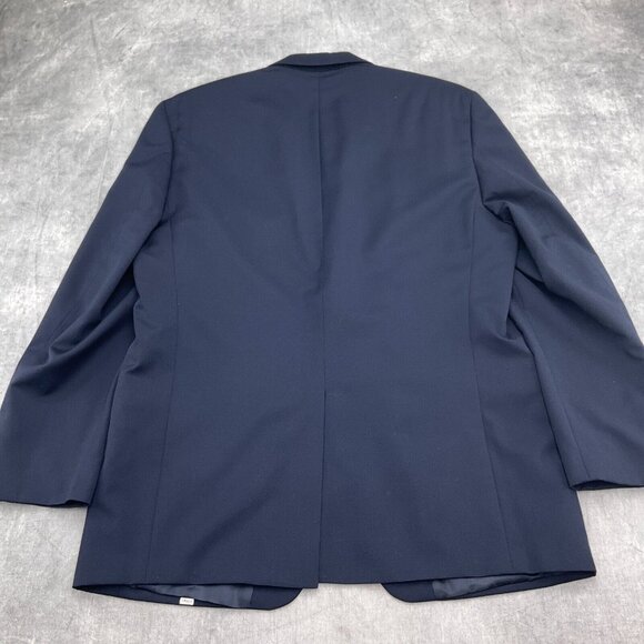 Chaps Blazer Men 42 Blue Gold Logo Buttons Classic Sport Jacket Executive VTG - Picture 9 of 12